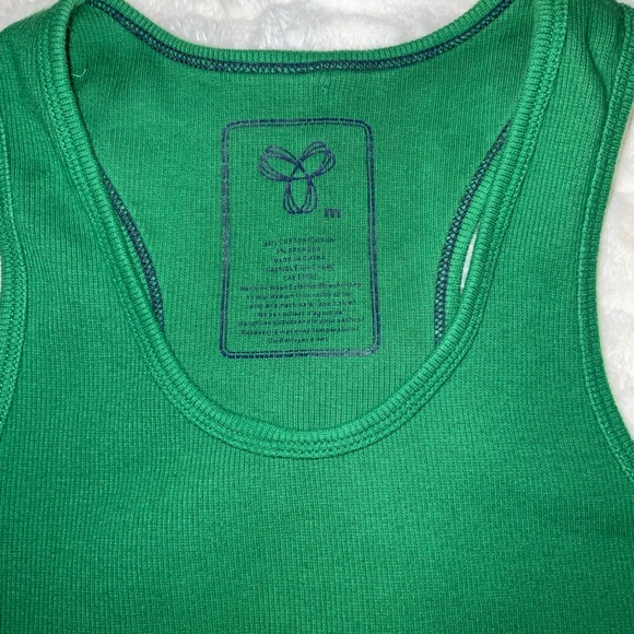 TNA Green Ribbed Tank Top - Picture 2 of 4